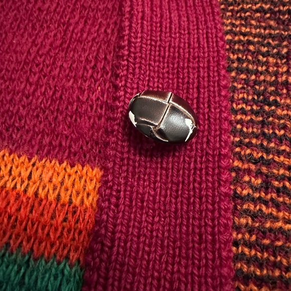 Pendleton Vintage Red Wool Cardigan Western Aztec Size Medium Sweater - Picture 12 of 14